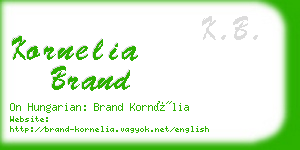 kornelia brand business card